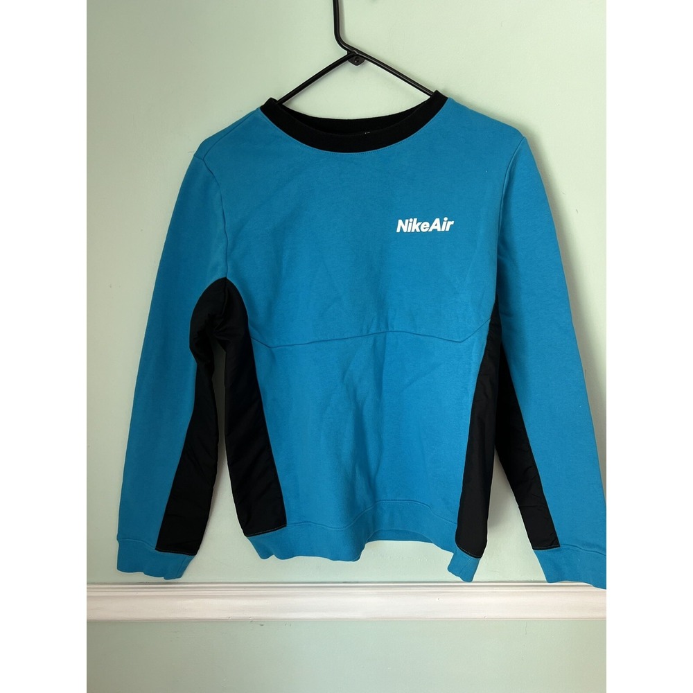 NIKE AIR blue Black XL sweatshirt Crew Top Pullover Boys
